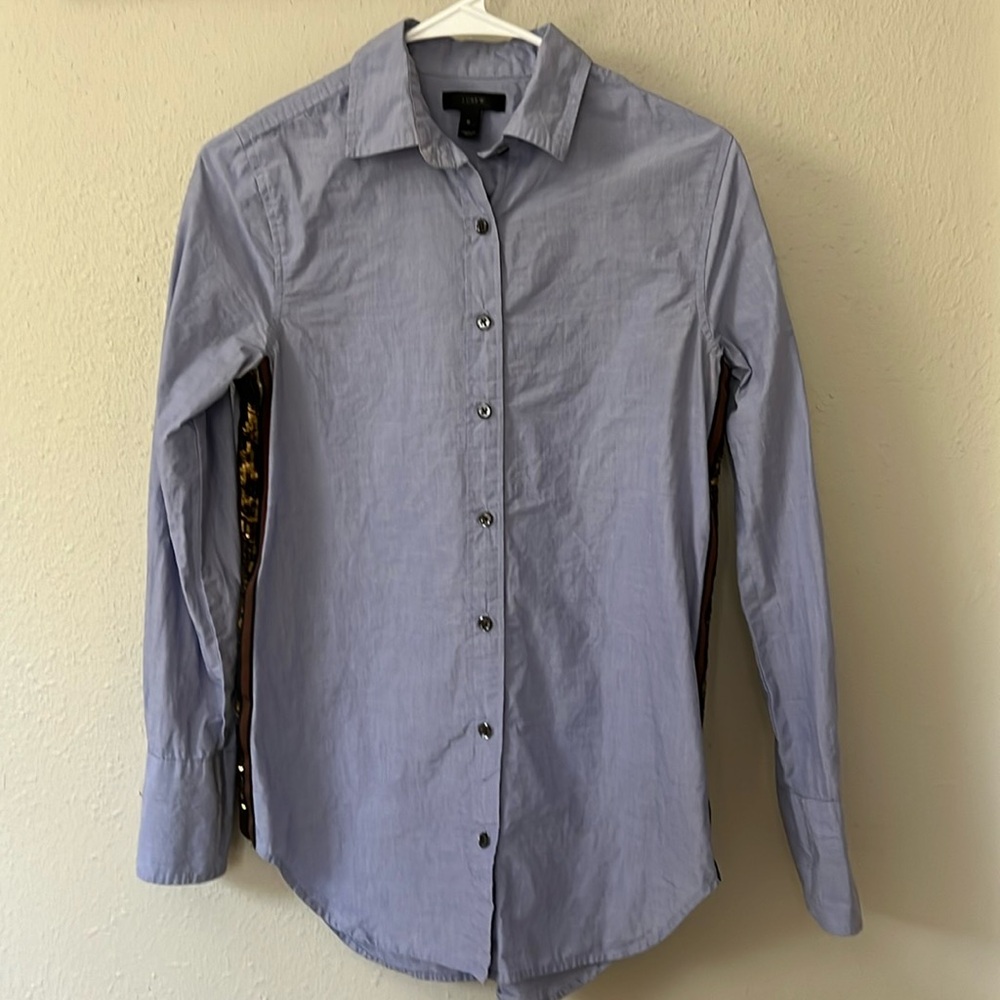Jcrew sequin stripe shirt